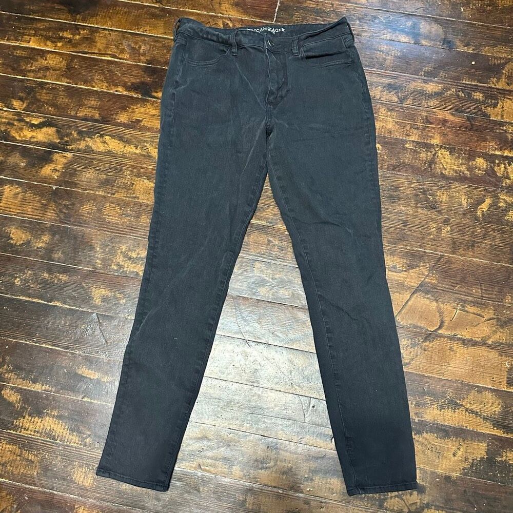 American Eagle hi-rise black 14 long normcore jeggings
